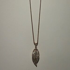 Anita Ko large leaf necklace